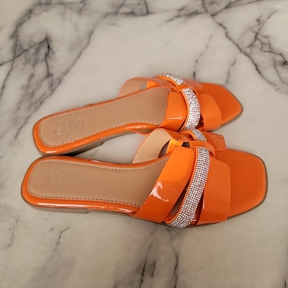 Beautifully You Fashion Flats Women's Size 11 Orange - Picture 2 of 7